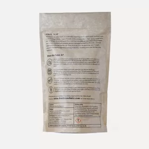 Citric Acid compostable kraft pouch back
