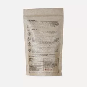 Oxygen bleach compostable kraft pouch back